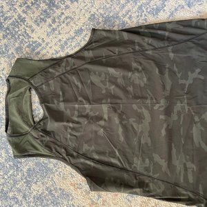 Lululemon Sculpt Tank Camo Multi Gator Green Sz 12